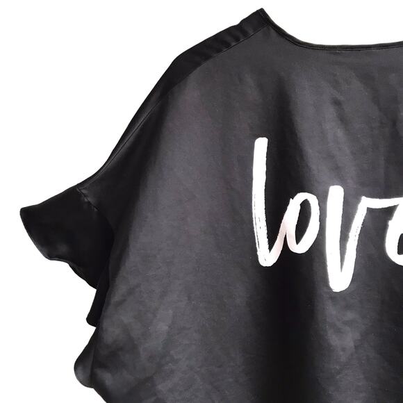 Victoria’s Secret Love Kimono One Size Ruffle Front Dolman Sleeve Tie Front Robe - Picture 9 of 14